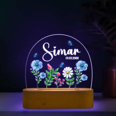 Personalized Name Led Lamp Gift for Girls, Boys, Kids, Girlfriend, Boyfriend, Husband, Wife Custom Name Light Bedside Desk Table Lamp 7 Color Changing Light